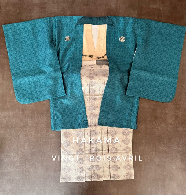 10歳・13歳用 ジュニア袴 グリーン羽織 子供袴